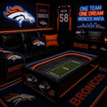 Denver Broncos LED stadium coffee table in a man cave